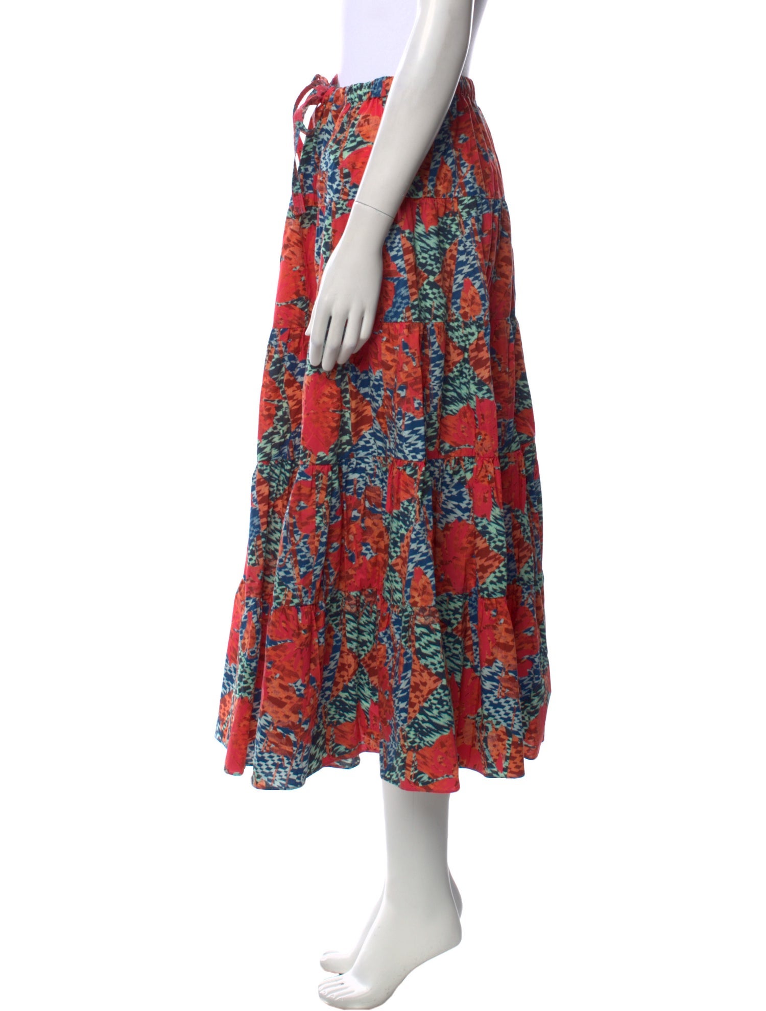 Ulla Johnson Floral Print Midi Length Skirt