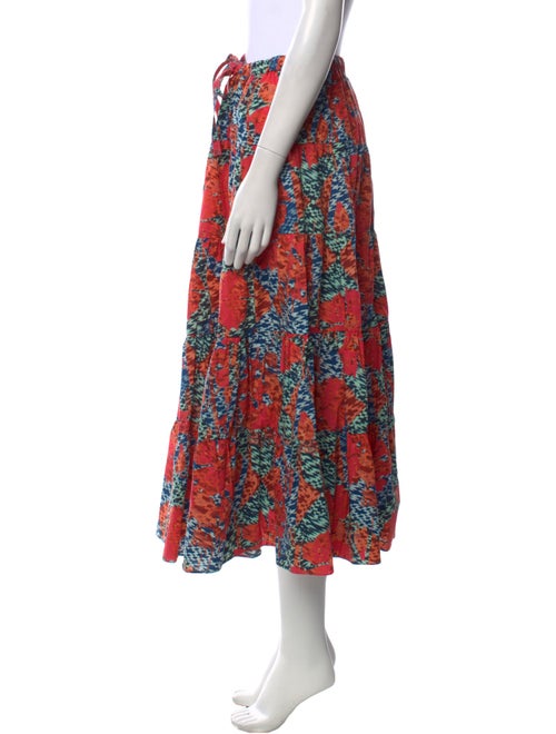 Ulla Johnson Floral Print Midi Length Skirt