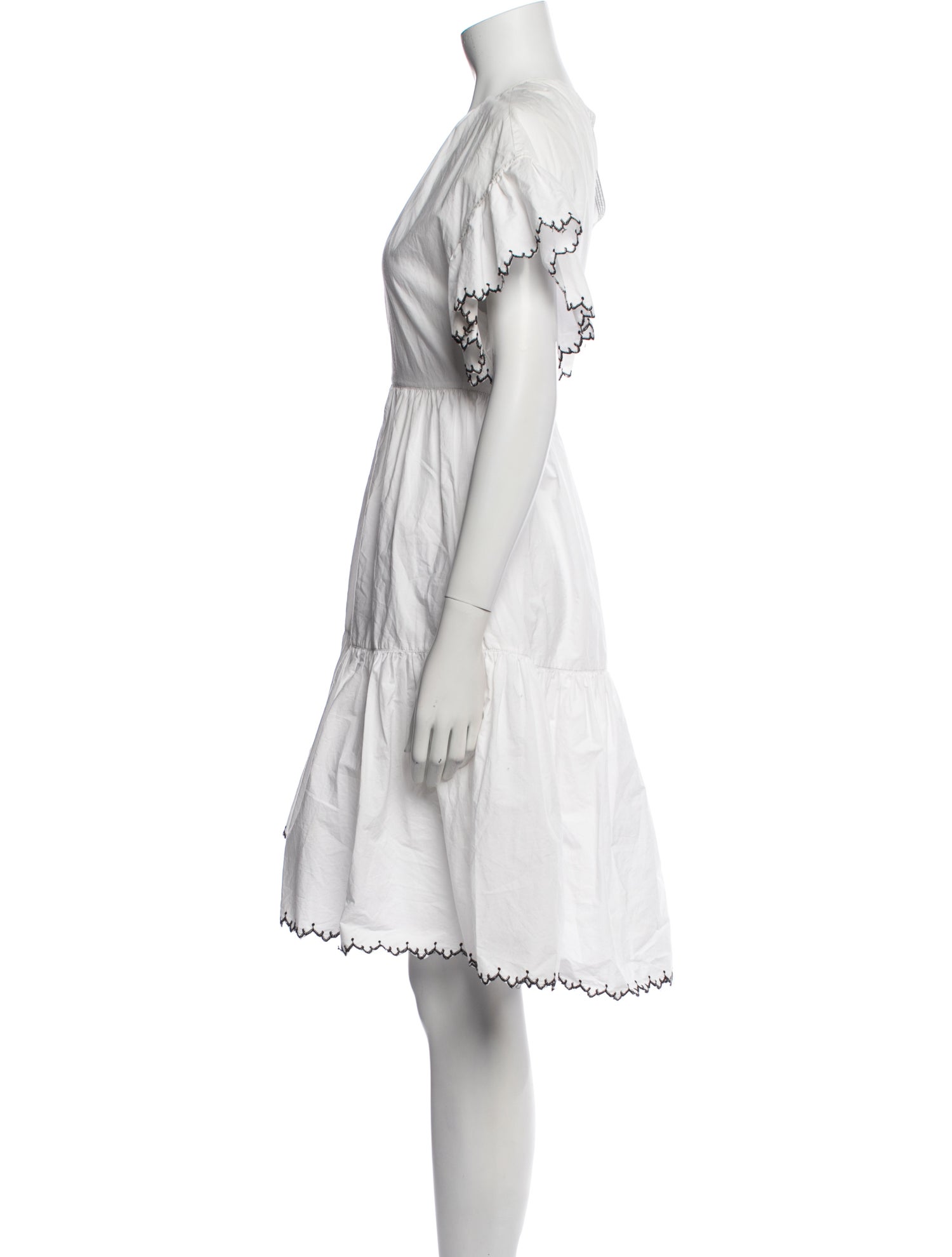 Ulla Johnson Crew Neck Knee-Length Dress