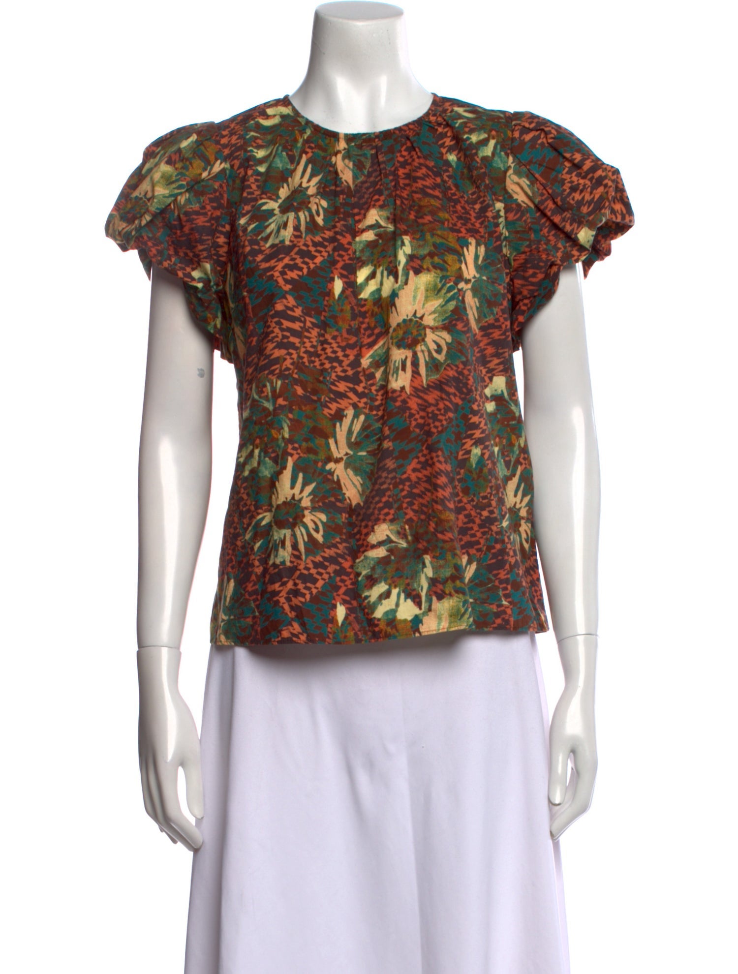Ulla Johnson Floral Print Crew Neck T-Shirt