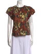 Ulla Johnson Floral Print Crew Neck T-Shirt