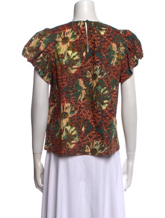 Ulla Johnson Floral Print Crew Neck T-Shirt