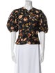 Ulla Johnson Silk Floral Print Crop Top