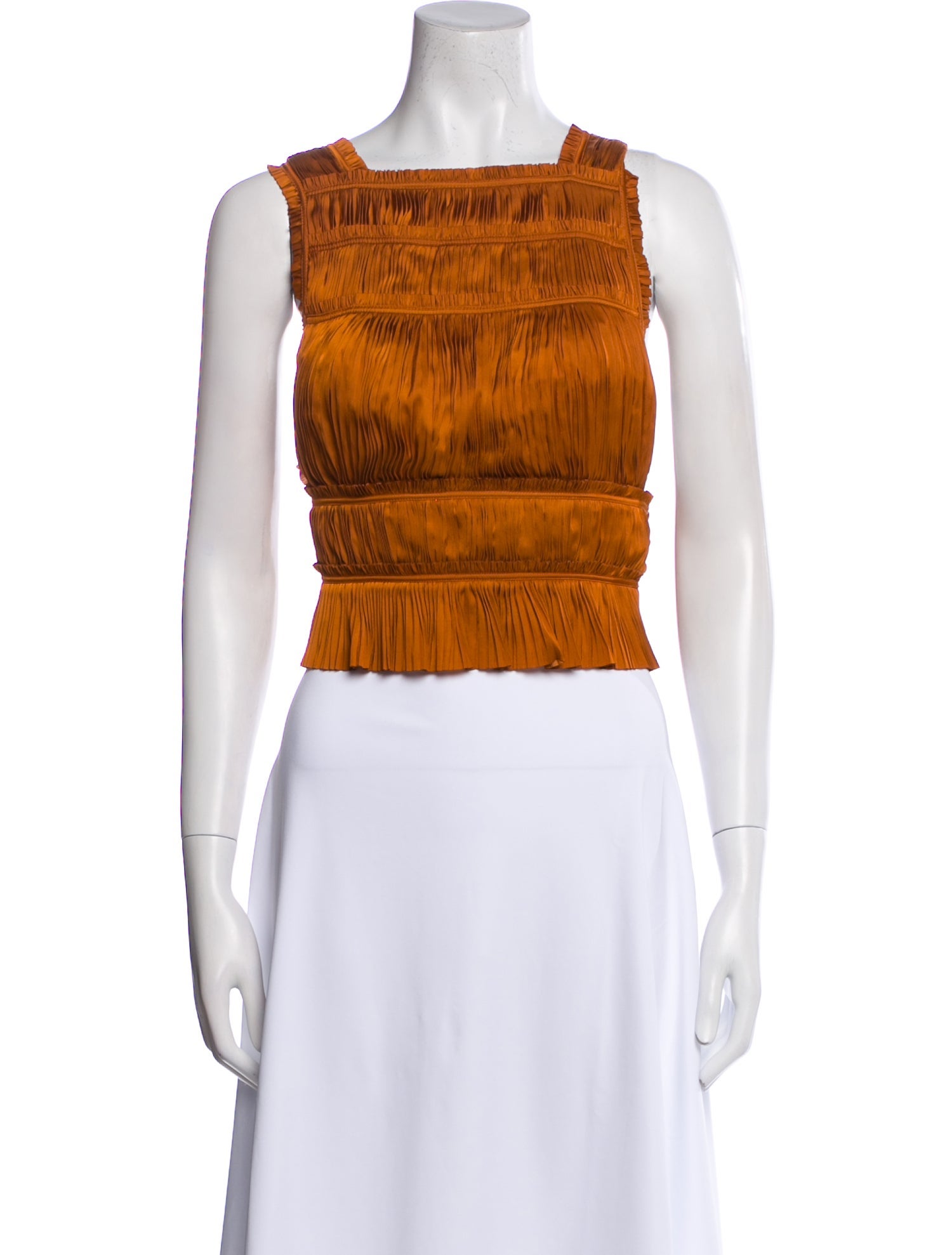 Ulla Johnson Printed Square Neckline Crop Top