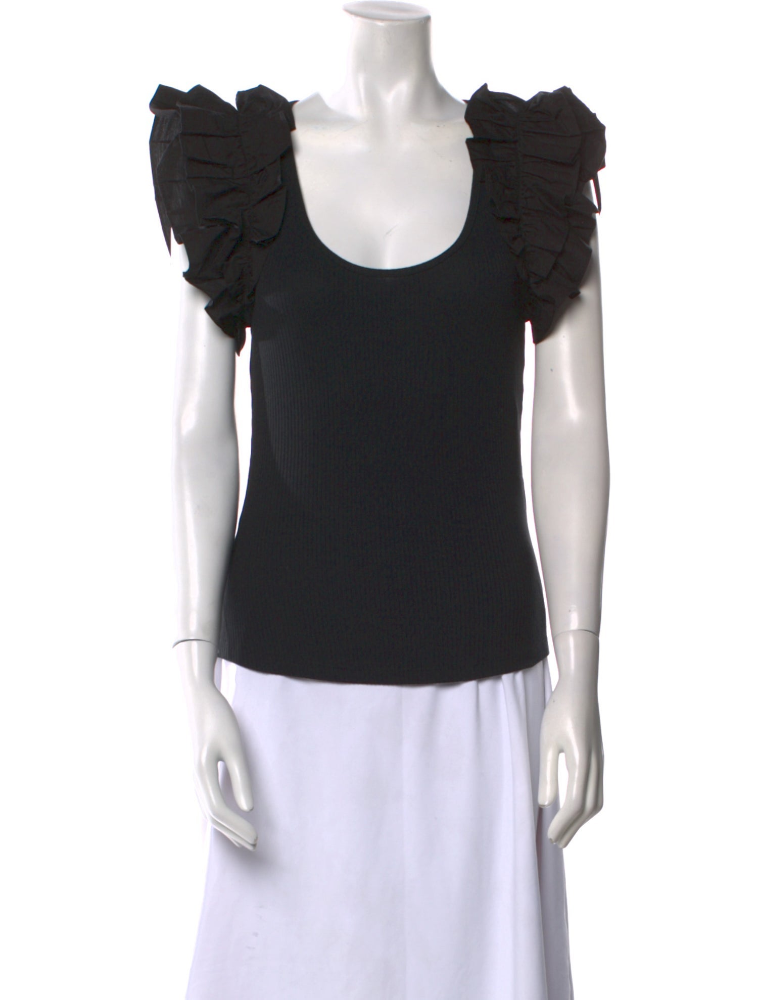 Ulla Johnson Scoop Neck Short Sleeve Top