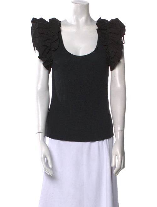 Ulla Johnson Scoop Neck Short Sleeve Top