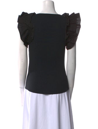 Ulla Johnson Scoop Neck Short Sleeve Top