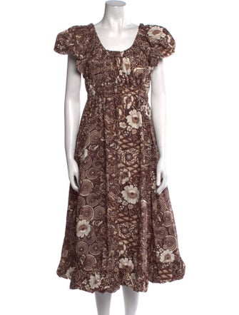 Ulla Johnson Floral Print Long Dress