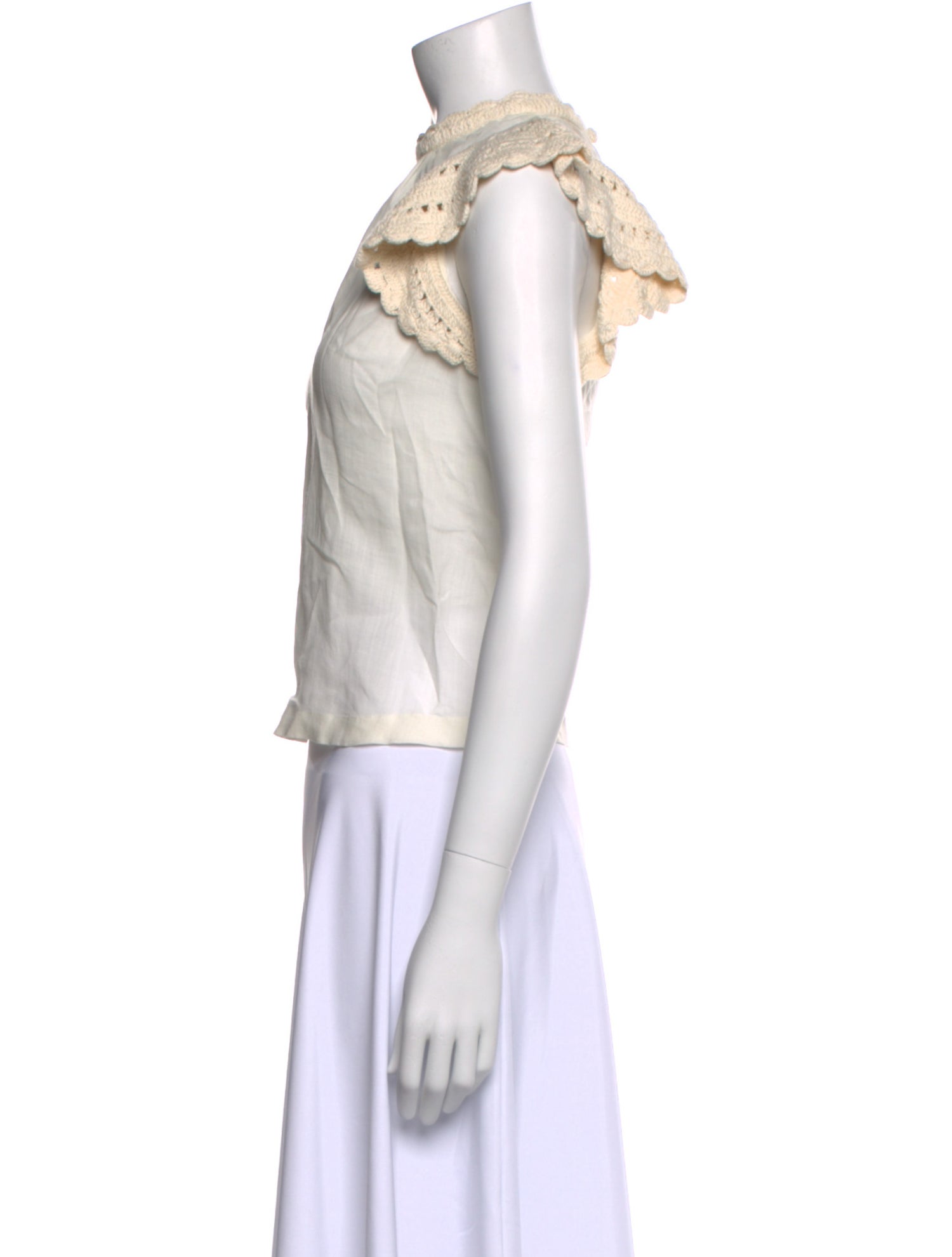 Ulla Johnson Silk Mock Neck Crop Top