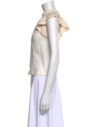 Ulla Johnson Silk Mock Neck Crop Top