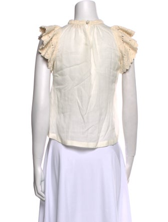 Ulla Johnson Silk Mock Neck Crop Top