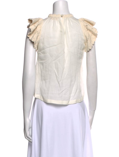 Ulla Johnson Silk Mock Neck Crop Top