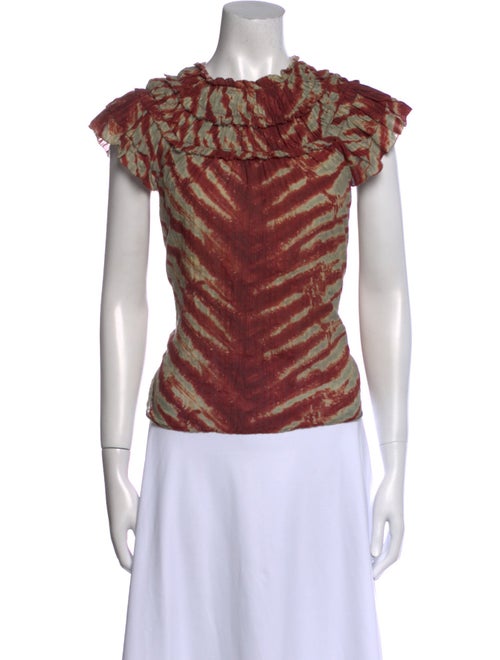 Ulla Johnson Tie-Dye Print Crew Neck Top