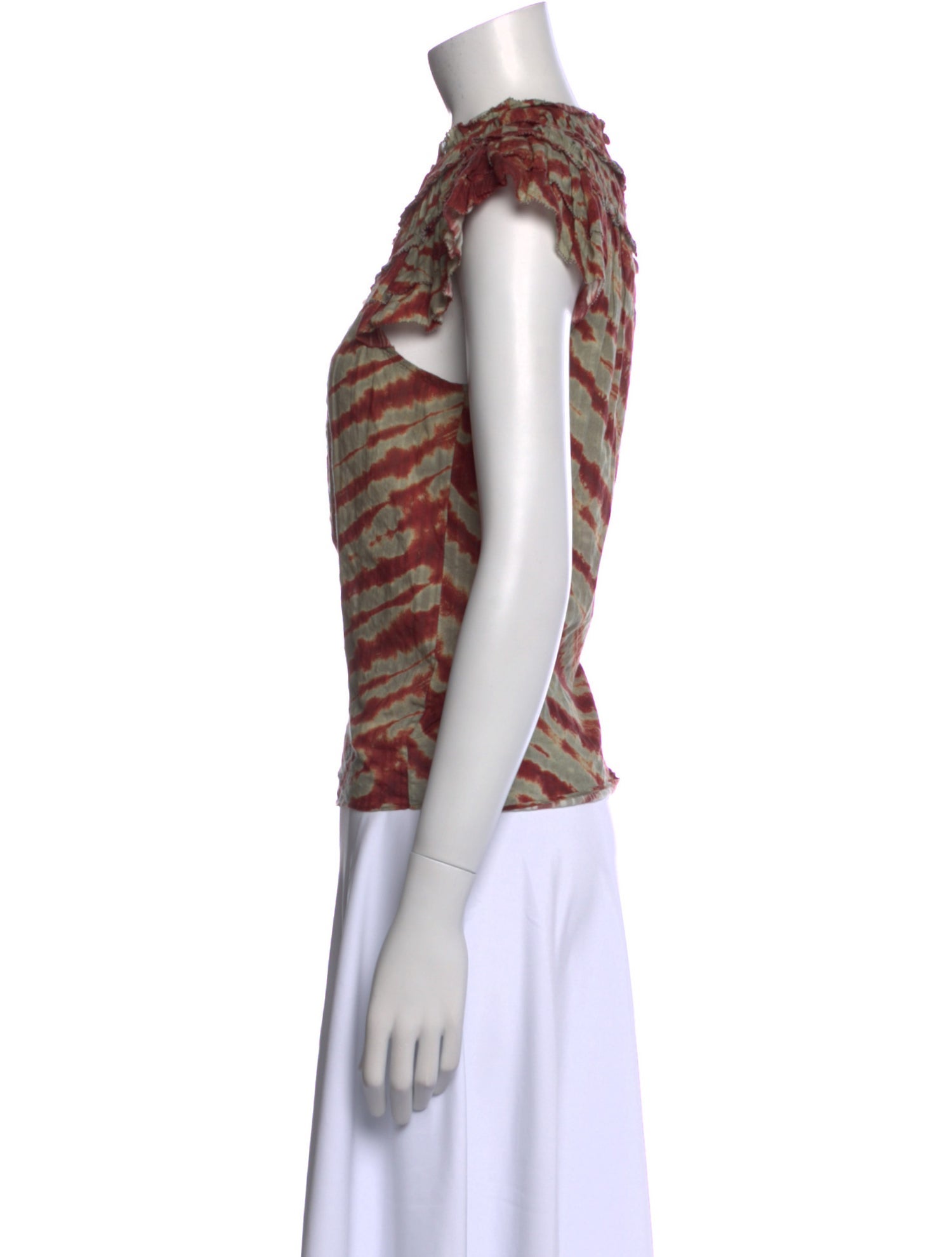 Ulla Johnson Tie-Dye Print Crew Neck Top