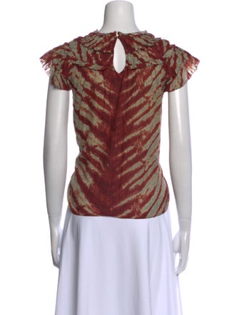 Ulla Johnson Tie-Dye Print Crew Neck Top