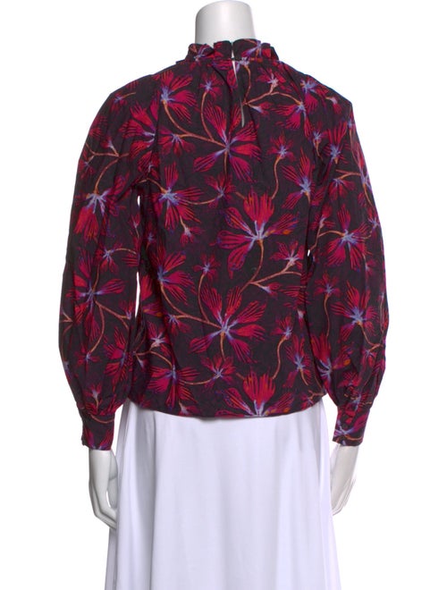 Ulla Johnson Floral Print Mock Neck Blouse