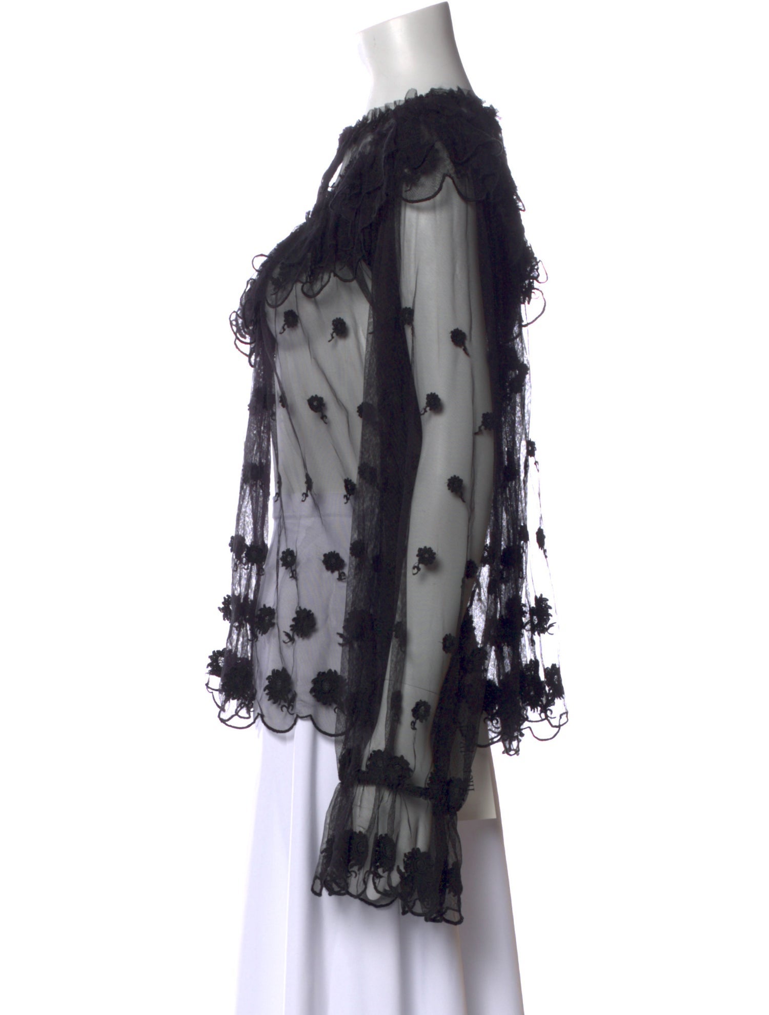 Ulla Johnson Nylon Lace Pattern Blouse