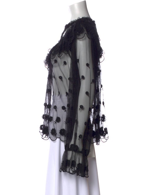 Ulla Johnson Nylon Lace Pattern Blouse