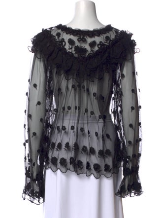 Ulla Johnson Nylon Lace Pattern Blouse