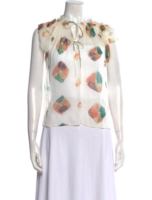 Ulla Johnson Silk Floral Print Blouse