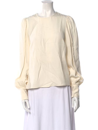 Ulla Johnson Crew Neck Long Sleeve Blouse