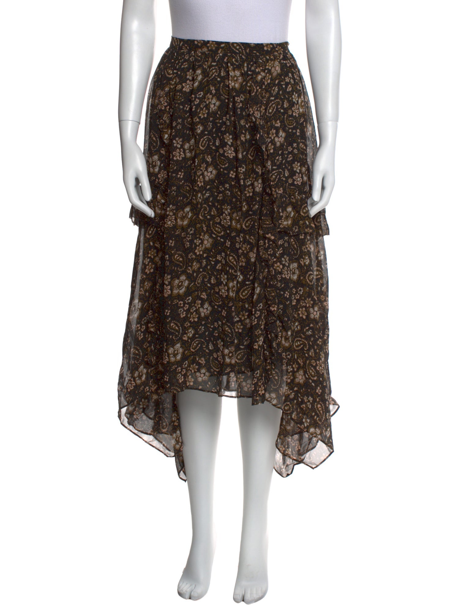 Ulla Johnson Silk Midi Length Skirt