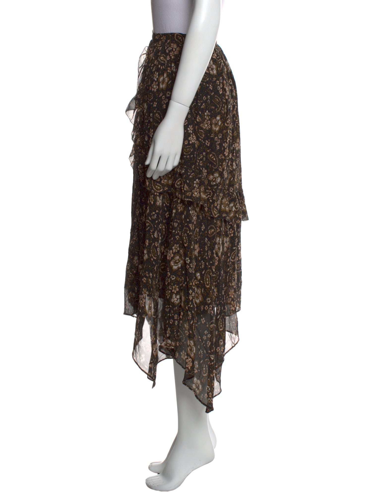 Ulla Johnson Silk Midi Length Skirt