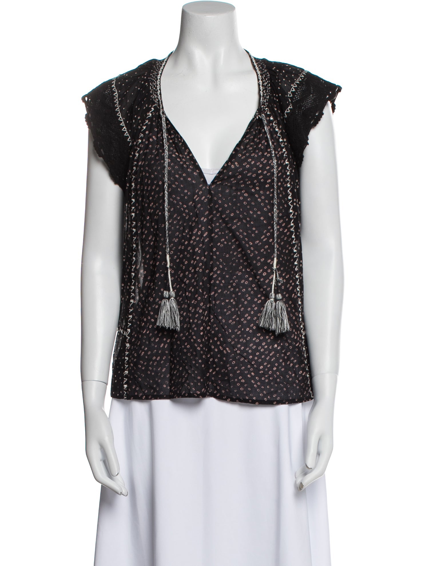 Ulla Johnson Printed V-Neck Blouse