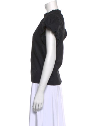 Ulla Johnson V-Neck Short Sleeve Top