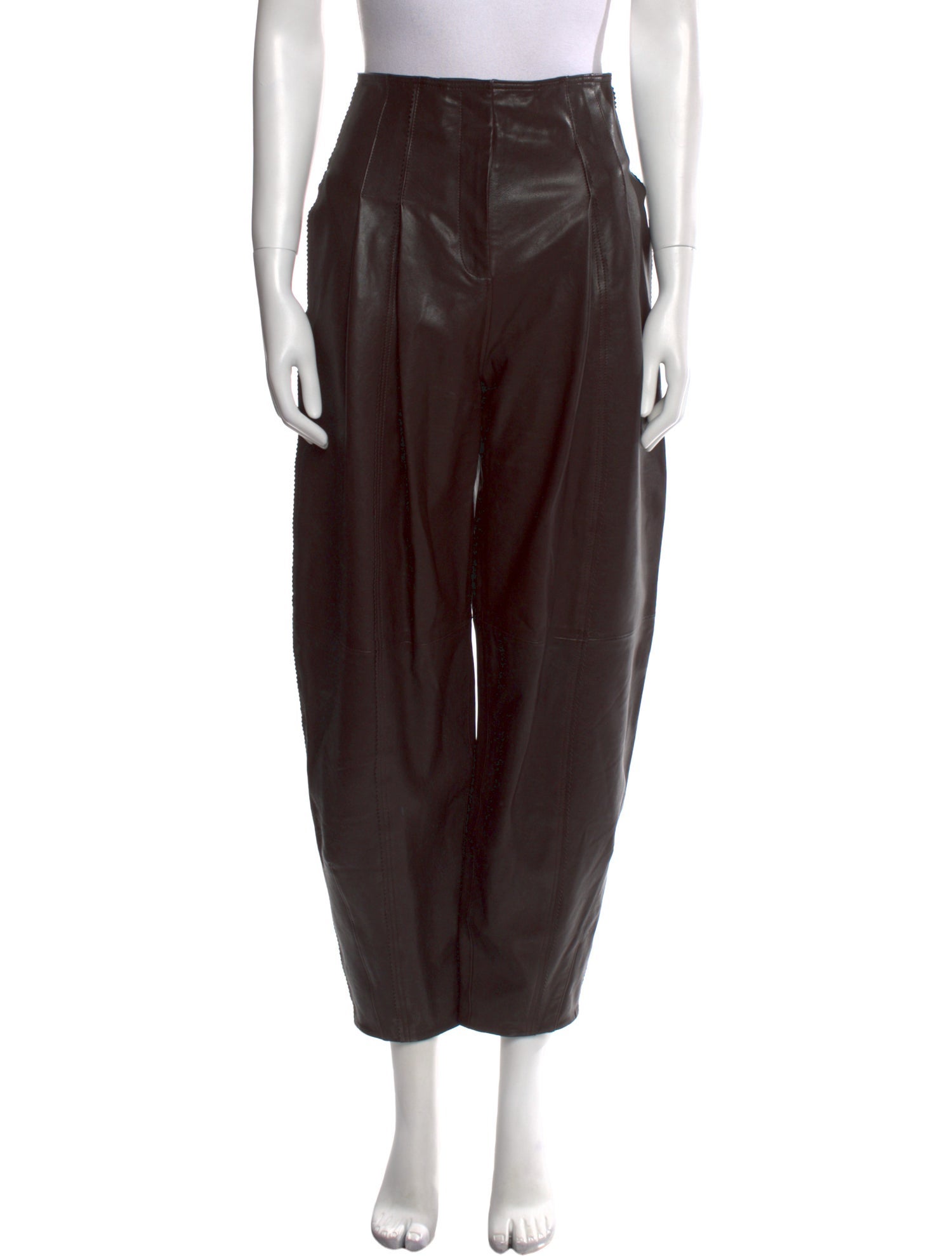 Ulla Johnson Lamb Leather Straight Leg Pants