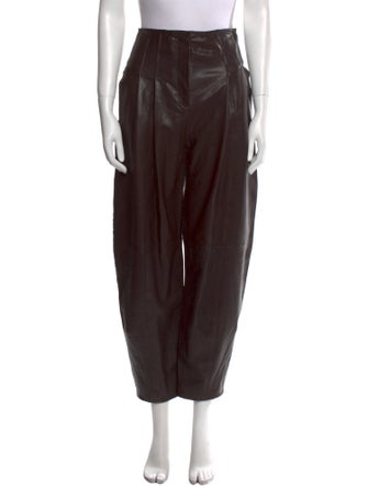 Ulla Johnson Lamb Leather Straight Leg Pants