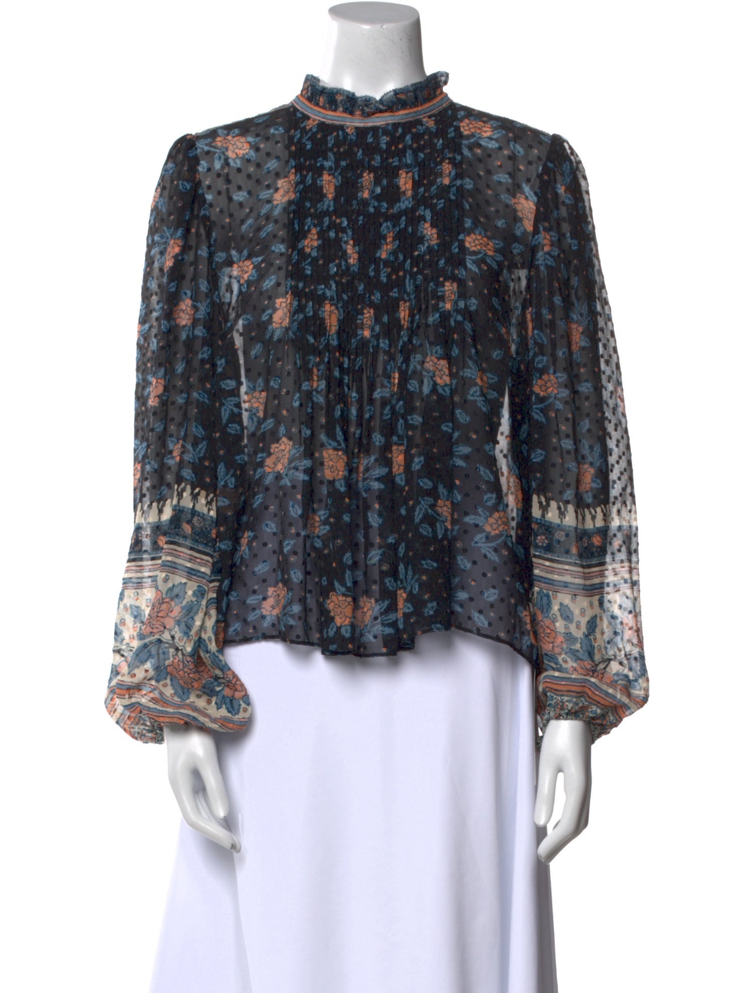 Ulla Johnson Silk Floral Print Blouse