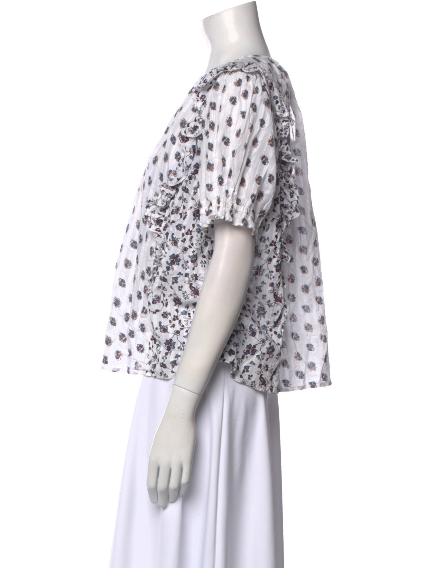 Ulla Johnson Printed Crew Neck Blouse