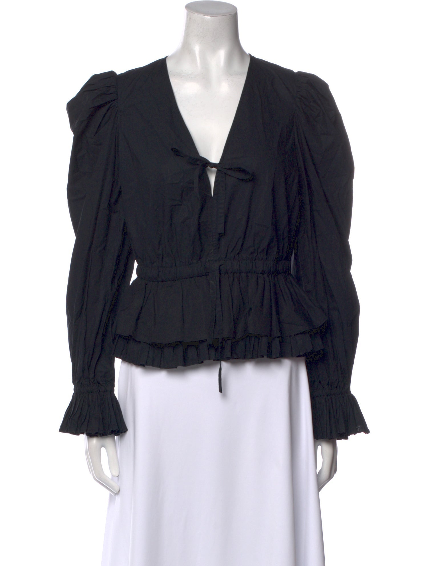 Ulla Johnson V-Neck Long Sleeve Blouse