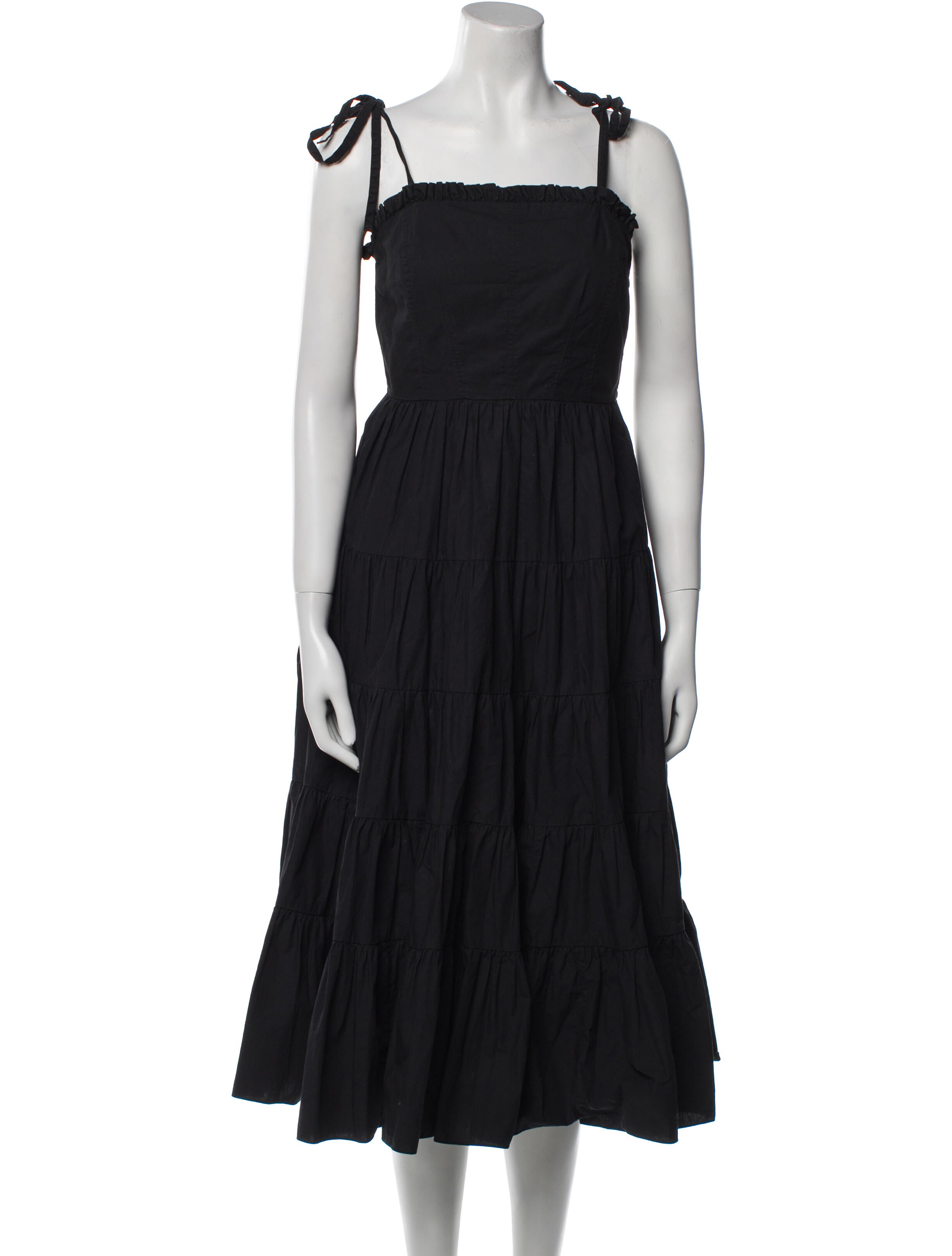 Ulla Johnson Square Neckline Midi Length Dress