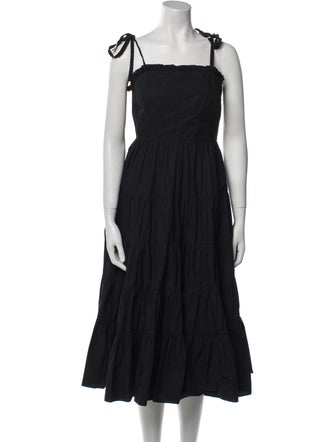 Ulla Johnson Square Neckline Midi Length Dress