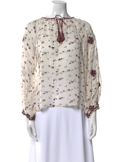 Ulla Johnson Silk Floral Print Blouse