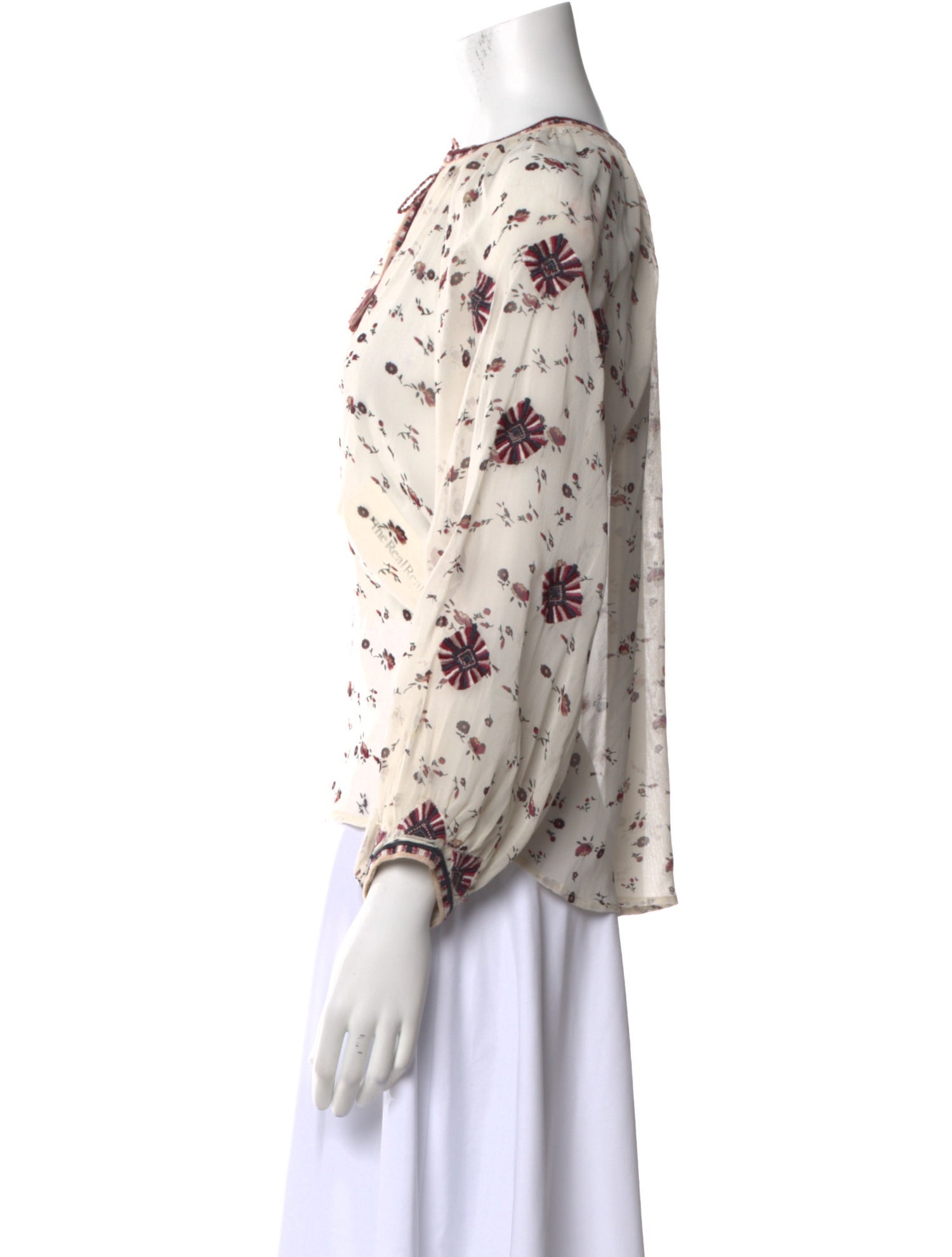 Ulla Johnson Silk Floral Print Blouse