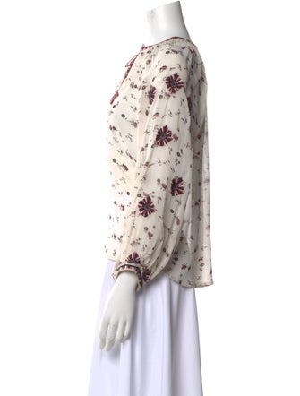Ulla Johnson Silk Floral Print Blouse