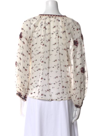Ulla Johnson Silk Floral Print Blouse