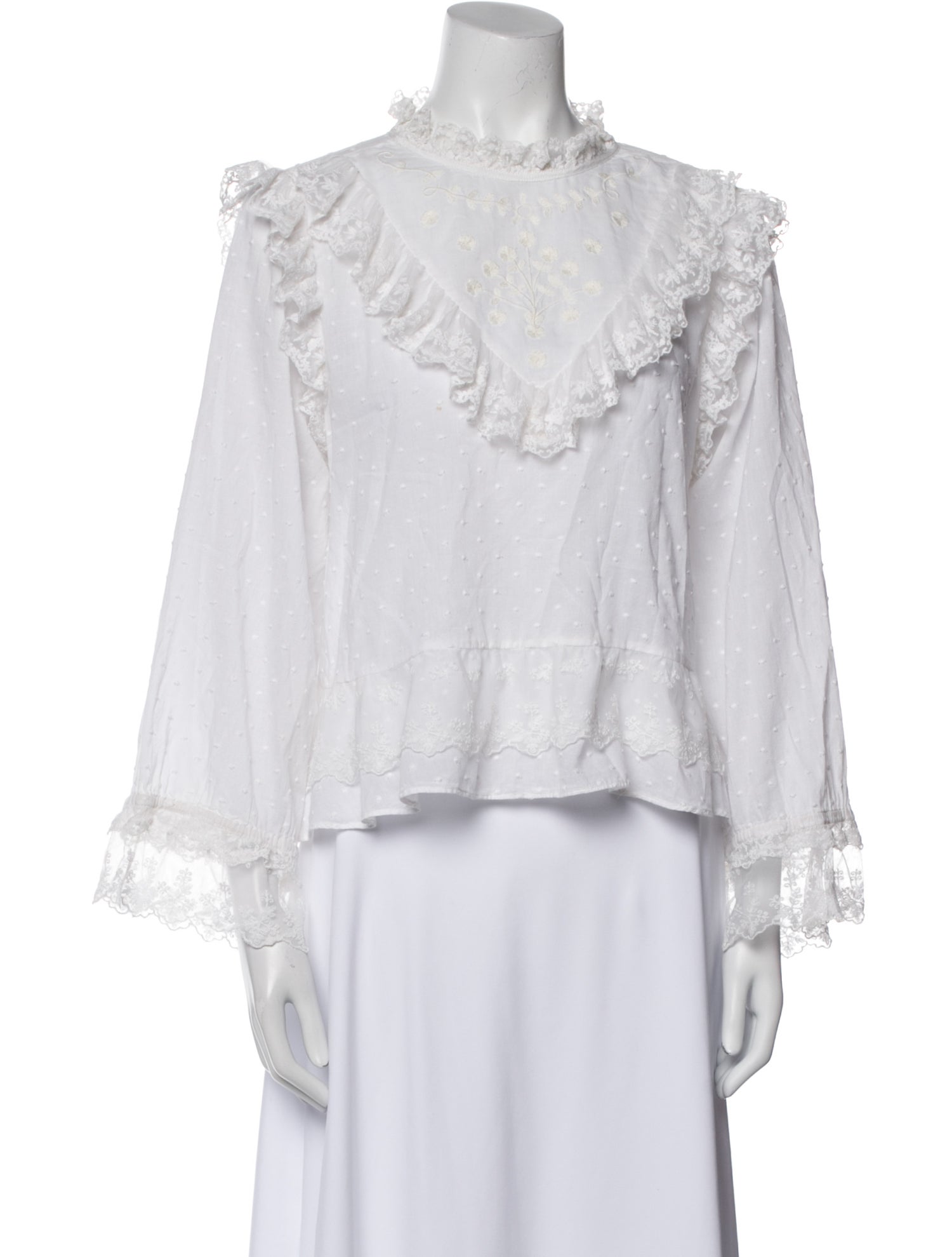 Ulla Johnson Mock Neck Long Sleeve Blouse