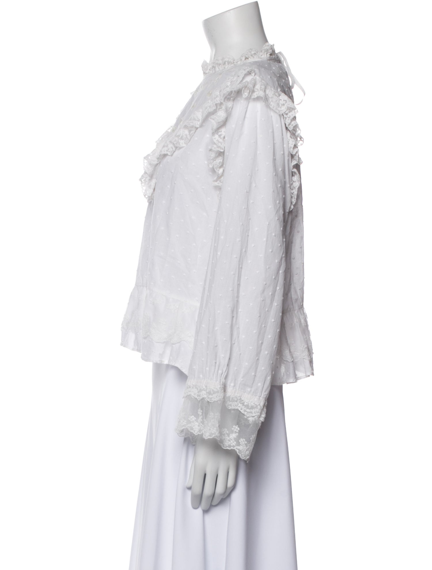 Ulla Johnson Mock Neck Long Sleeve Blouse