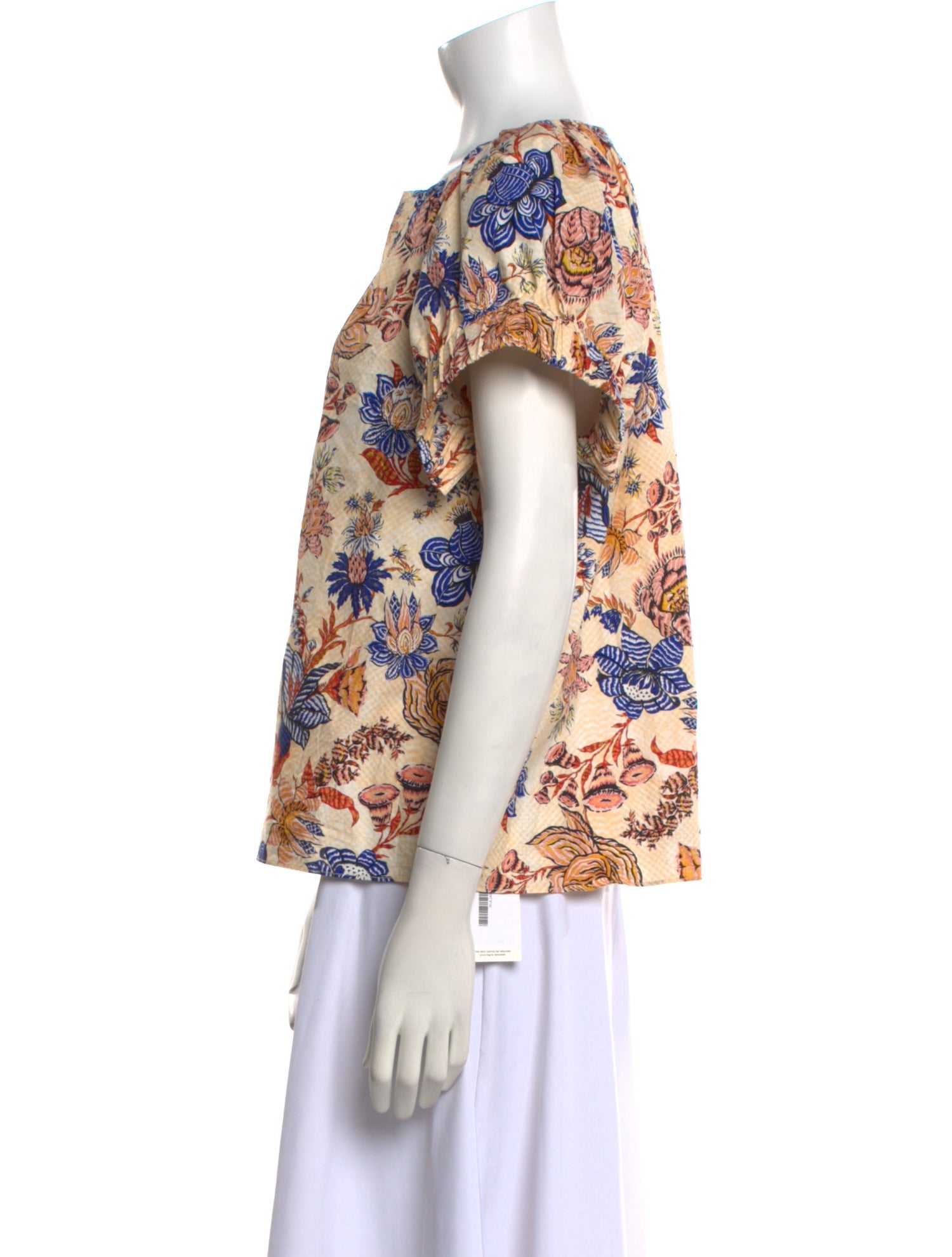 Ulla Johnson Floral Print V-Neck Blouse