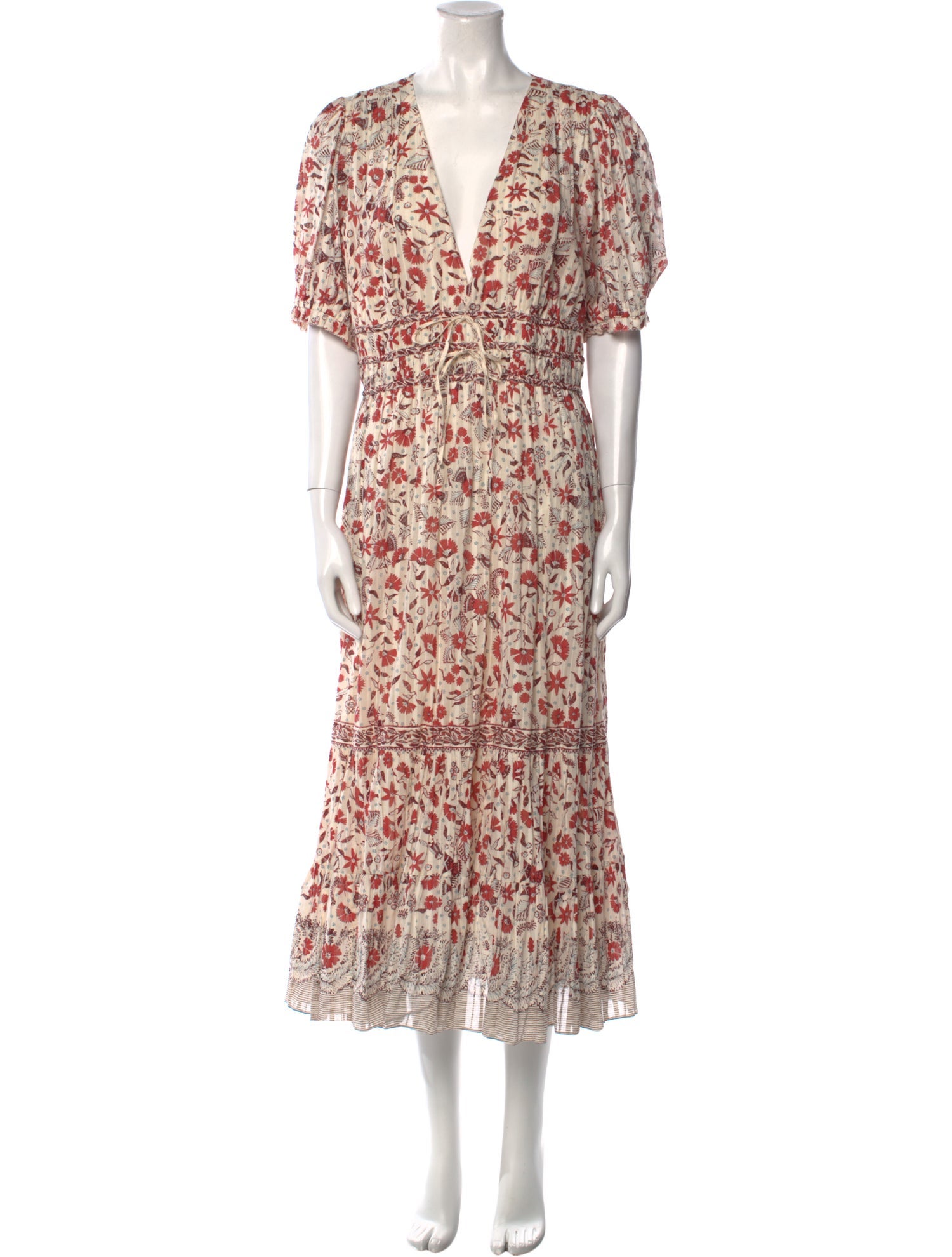 Ulla Johnson Floral Print Midi Length Dress