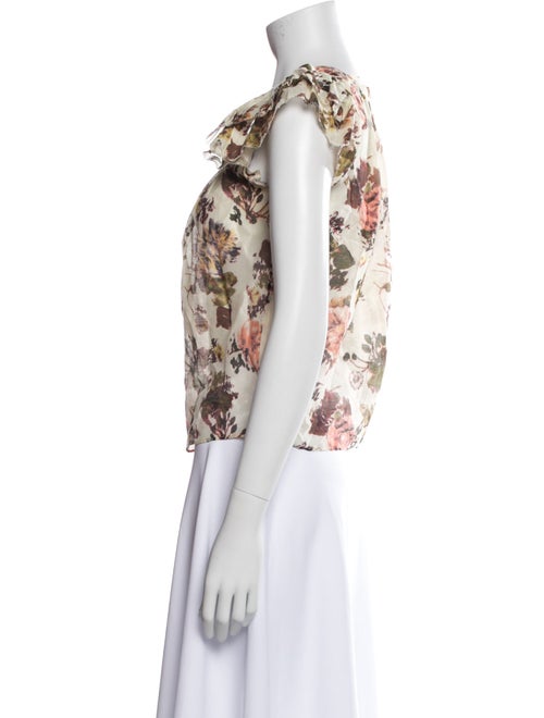Ulla Johnson Floral Print Square Neckline Blouse