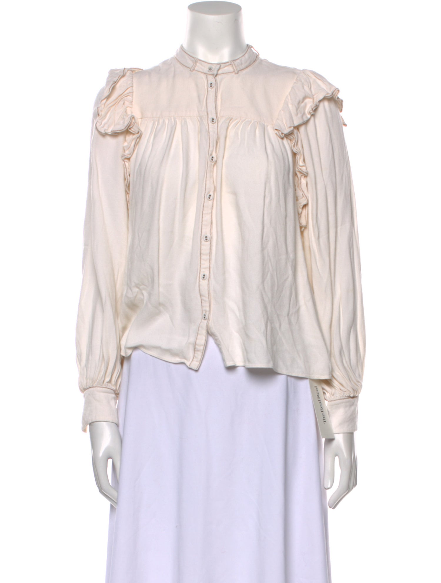 Ulla Johnson Mock Neck Long Sleeve Blouse