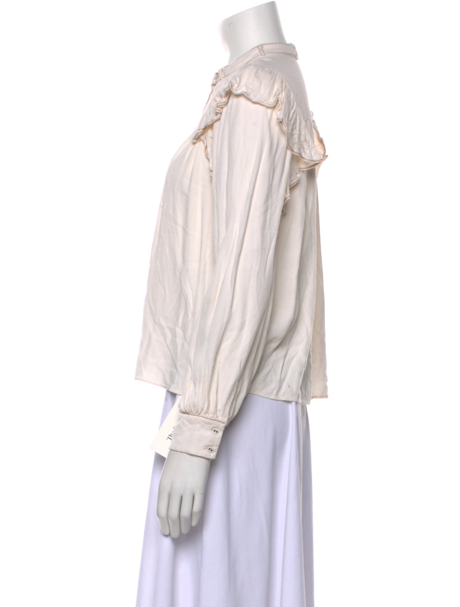 Ulla Johnson Mock Neck Long Sleeve Blouse