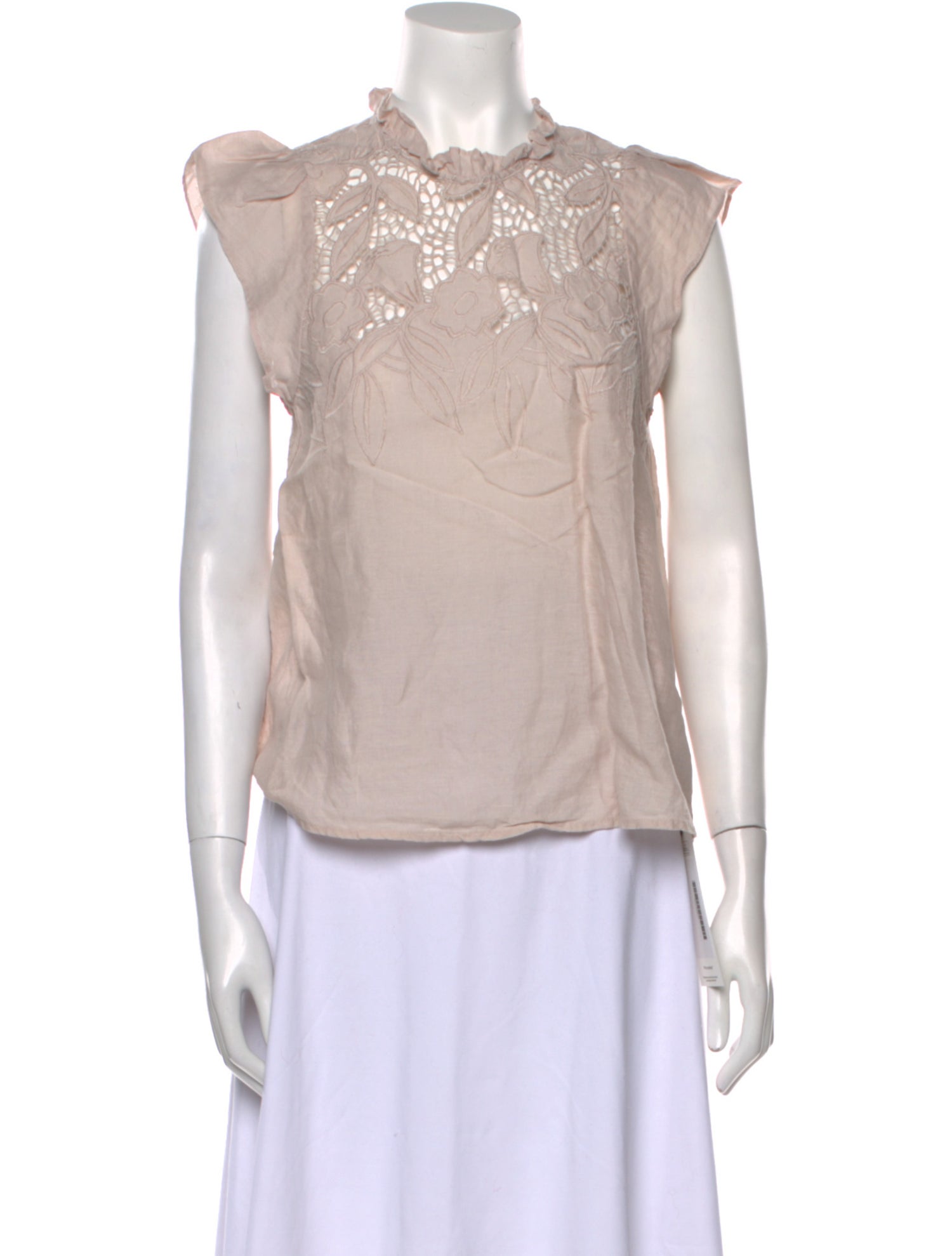 Ulla Johnson Linen Mock Neck Blouse