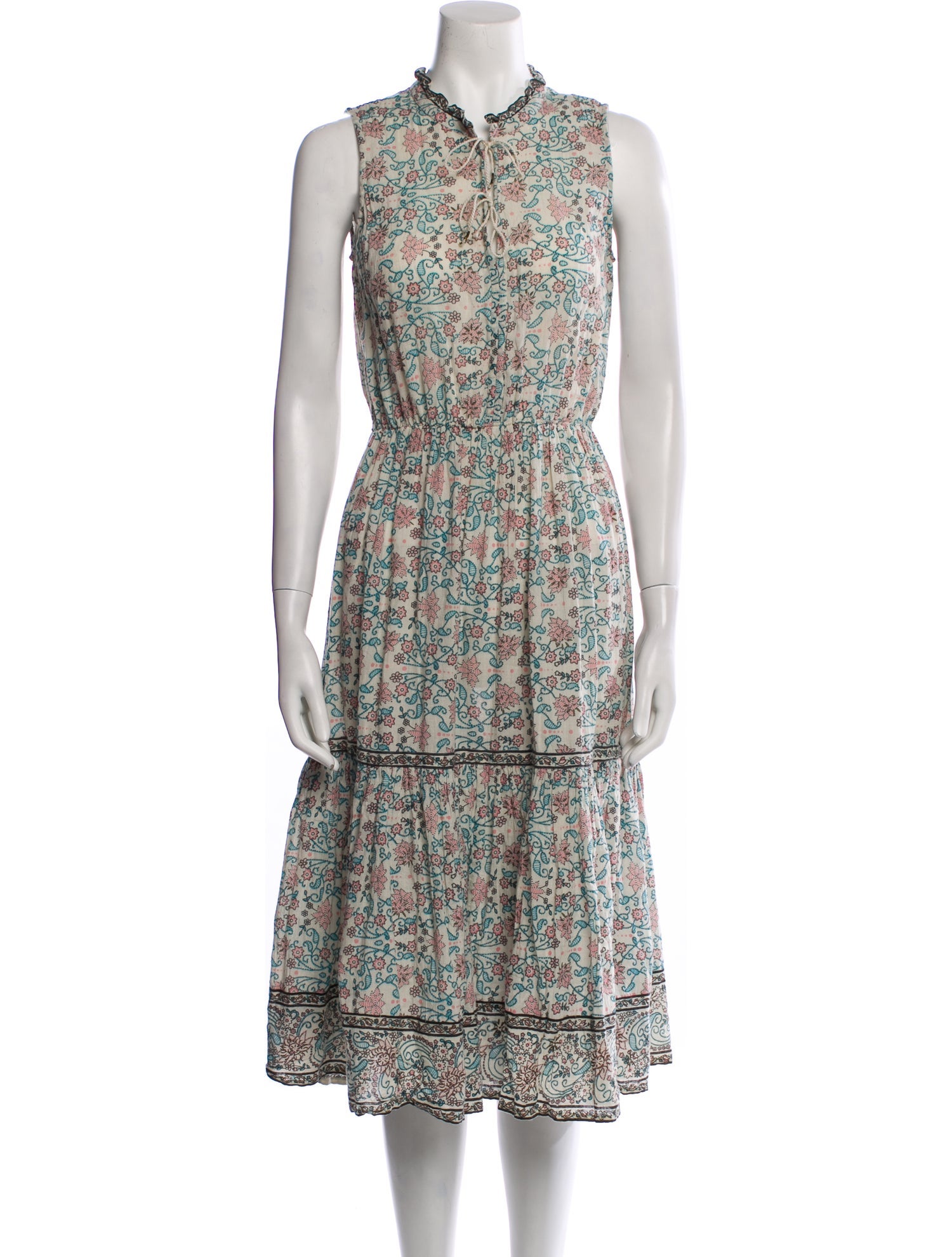 Ulla Johnson Floral Print Midi Length Dress
