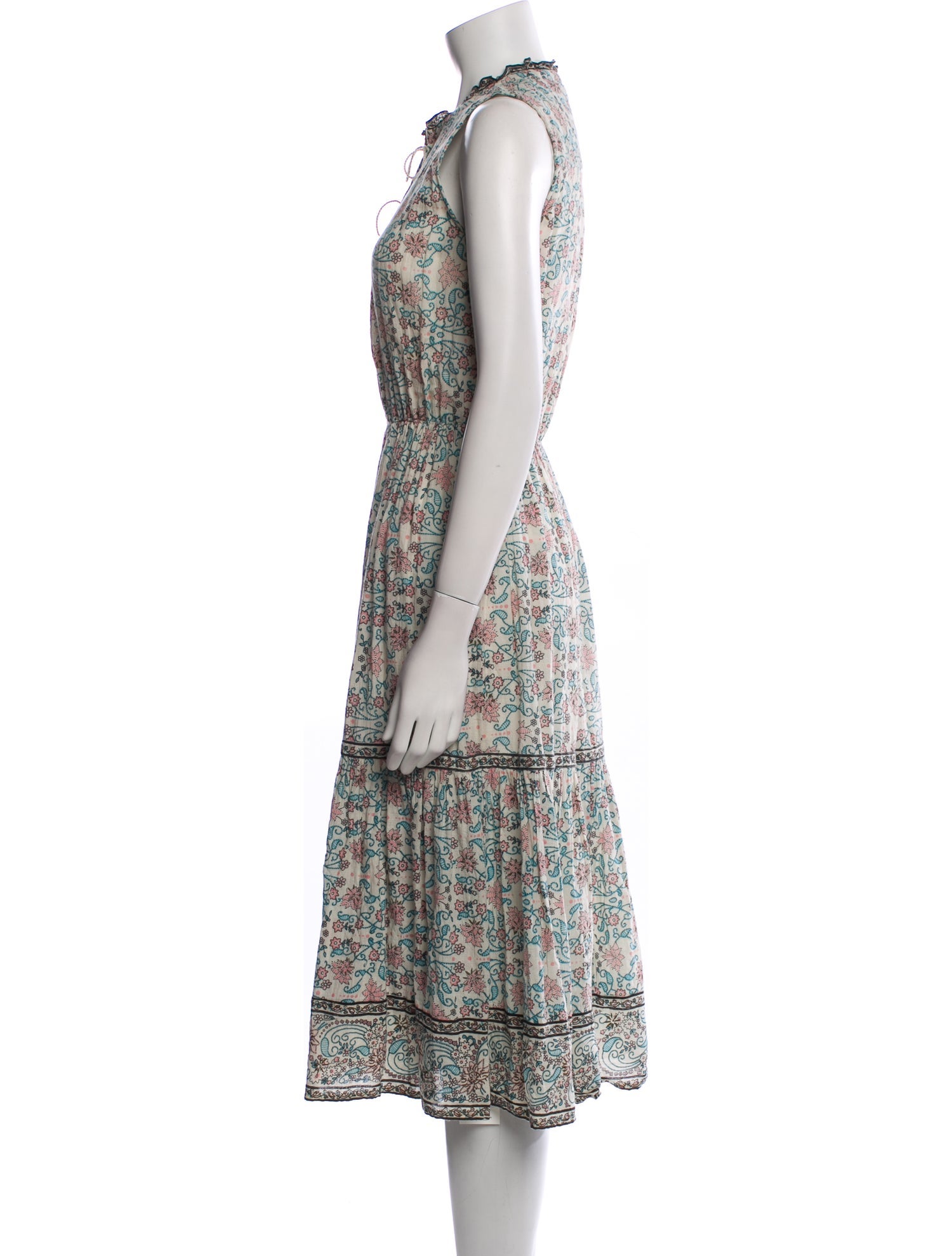 Ulla Johnson Floral Print Midi Length Dress